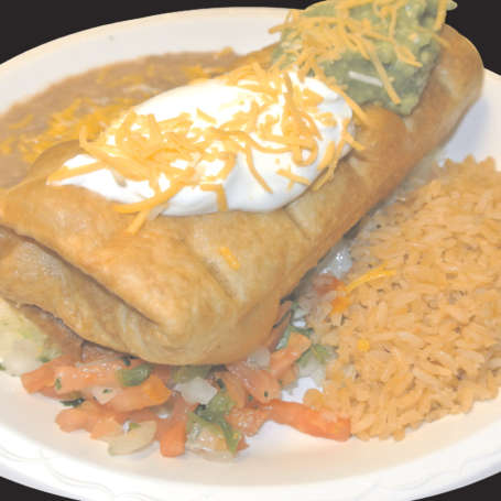 Chimichanga Plate Beef or Chicken